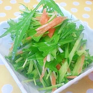 水菜＆きゅうりのサラダ